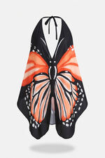 Butterfly Print Halter Dress — Coral