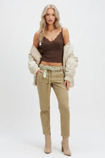 Lace Camisole Top — Coffee Brown