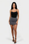 High Waist A-Line Skirt with Slit