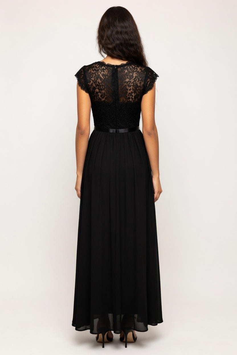 Chiffon Wrap Dress — back view