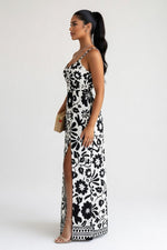 Printed Halter Wide-Leg Jumpsuit — side view