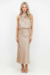 Sleeveless Satin Dress