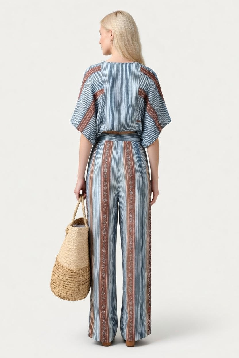 Striped Co-ord Set — back view