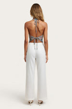 Halter Print Vest Top — back view