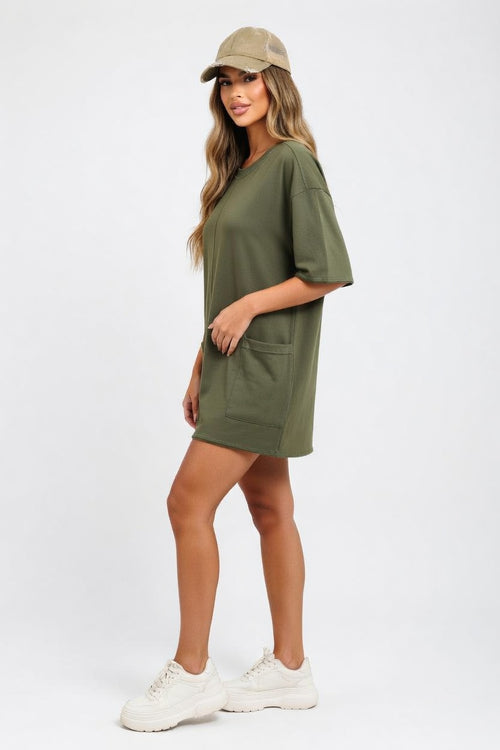 Cotton Utility Jumpsuit — side view
