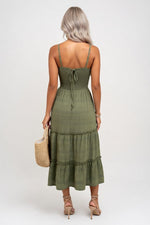 Halter Midi Dress — back view