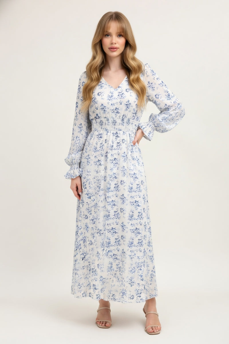 Printed Swing Dress — front view