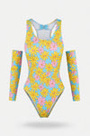 Printed Long-Sleeve Swimsuit