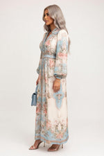 Printed V-Neck Swing Dress — side view