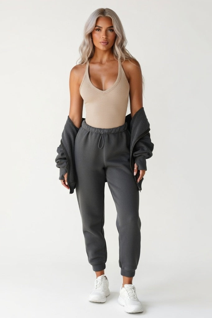 Ribbed Knit Vest — Apricot