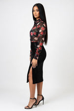 Sequin Mini Skirt — side view