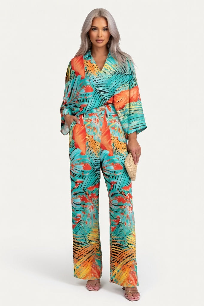 Printed Two-Piece Co-ord Set — Summer Print