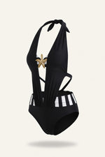 Structured One-Piece Swimsuit — side view