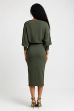 Batwing Knit Dress — back view