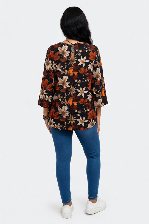 Botanical Print Tee — back view