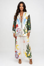 Printed Shirt & Pant Co-ord Set — front view