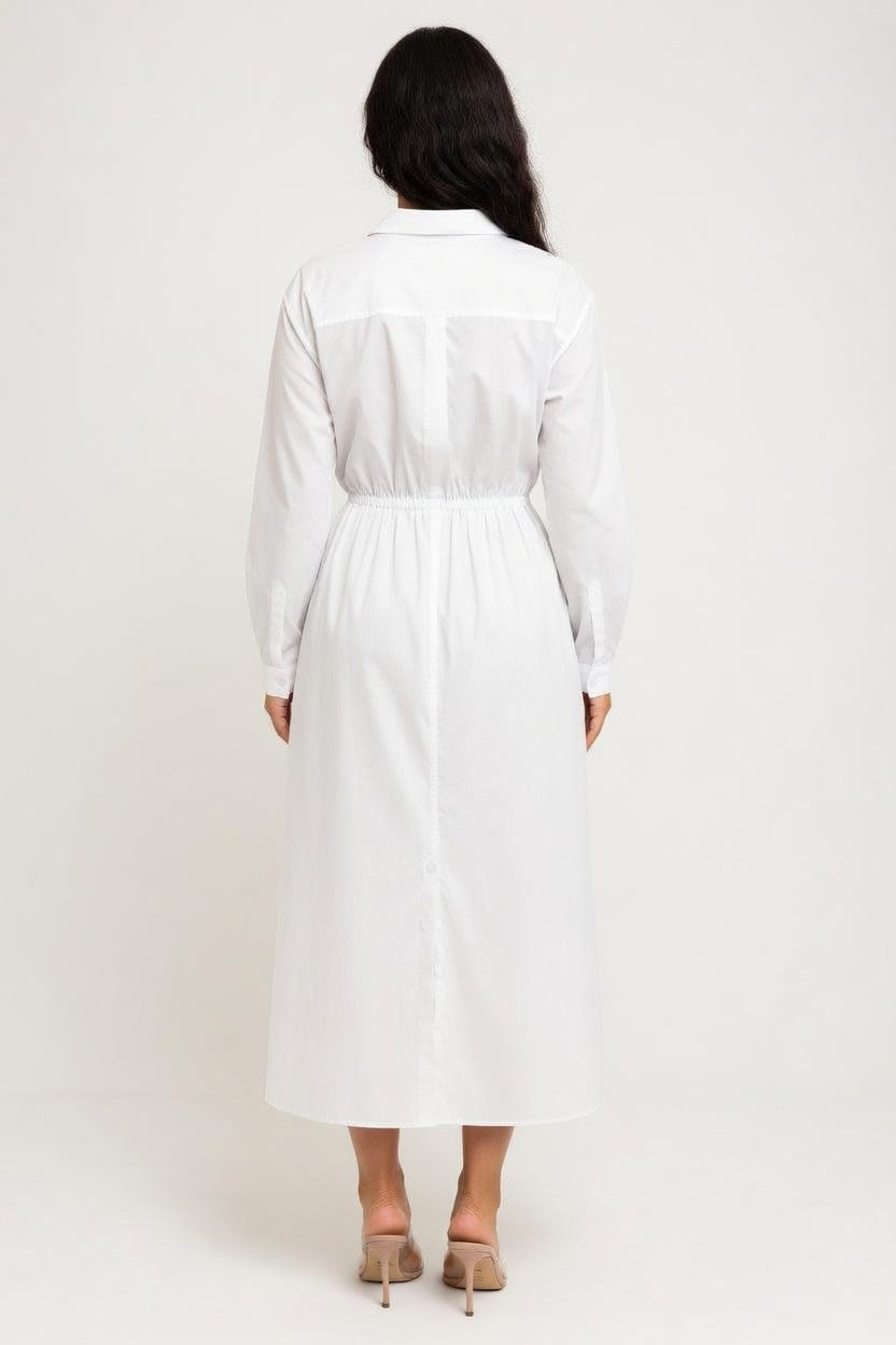 Belted Shirt Dress — back view