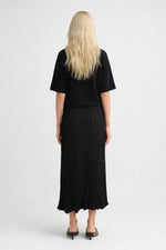 Hand-Pleated Midi Skirt — back view