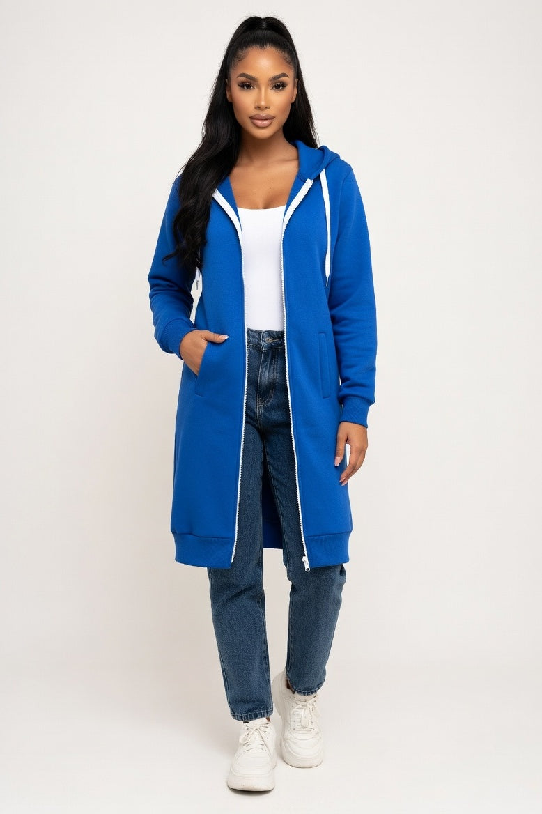 Oversized Pocket Sweatshirt — Navy Blue
