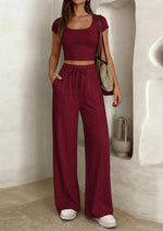 Tailored Co-ord Set — Burgundy — colour variant