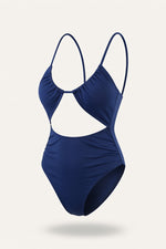 Sculpting One-Piece Swimsuit — Navy Blue