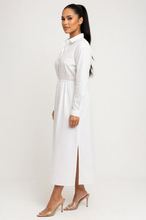 Belted Shirt Dress — side view