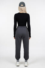 Ribbed Long Sleeve Fitted Top — back view