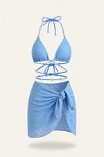 Structured Bikini Three-Piece Set — front view