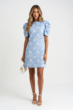 Daisy Embossed Fishtail Dress — front view