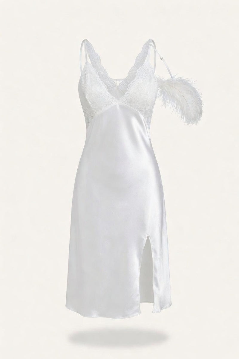 Lace Slip Nightgown — front view