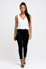 Cotton Blend Camisole Tank Top — White