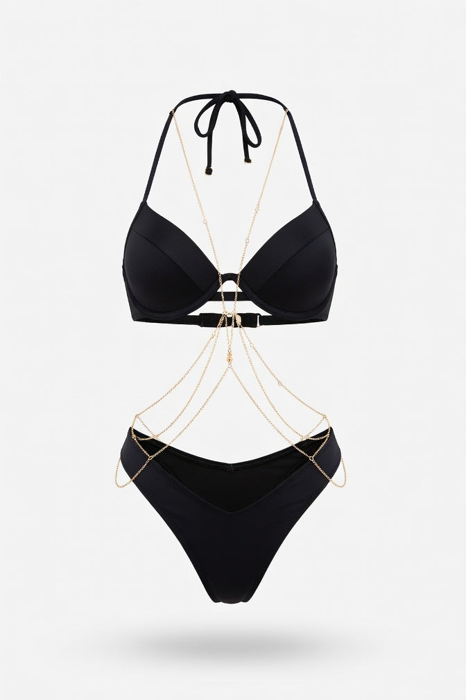 Underwire Bikini Set — Black