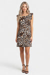 Leopard Print Round Neck Dress
