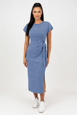 Striped Long Sleeve Dress — front view