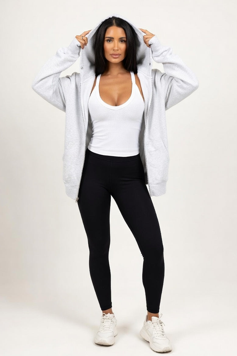 Ribbed Knit Vest — White