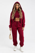 Hooded Sweat Set — Burgundy