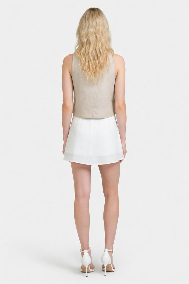 Cotton Linen Camisole Top — back view