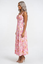 Printed Halter Maxi Dress — side view