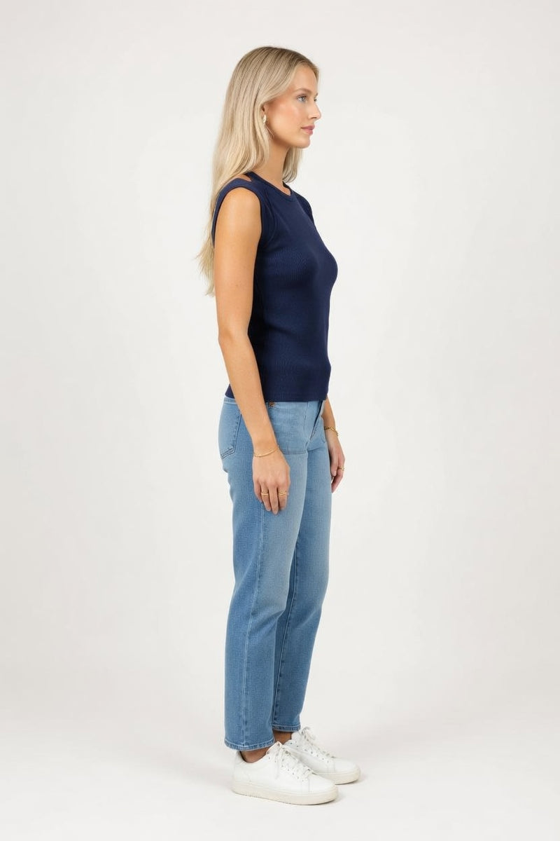 Ribbed Knit Tank Top — side view