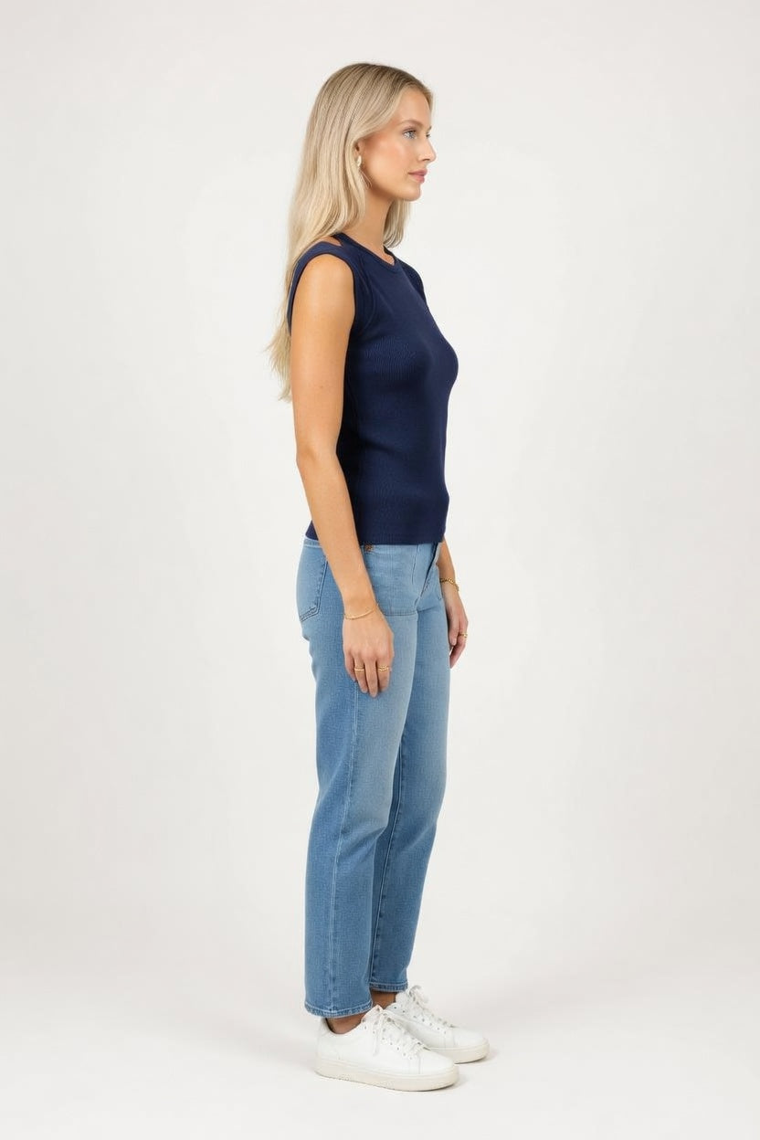 Ribbed Knit Tank Top — side view