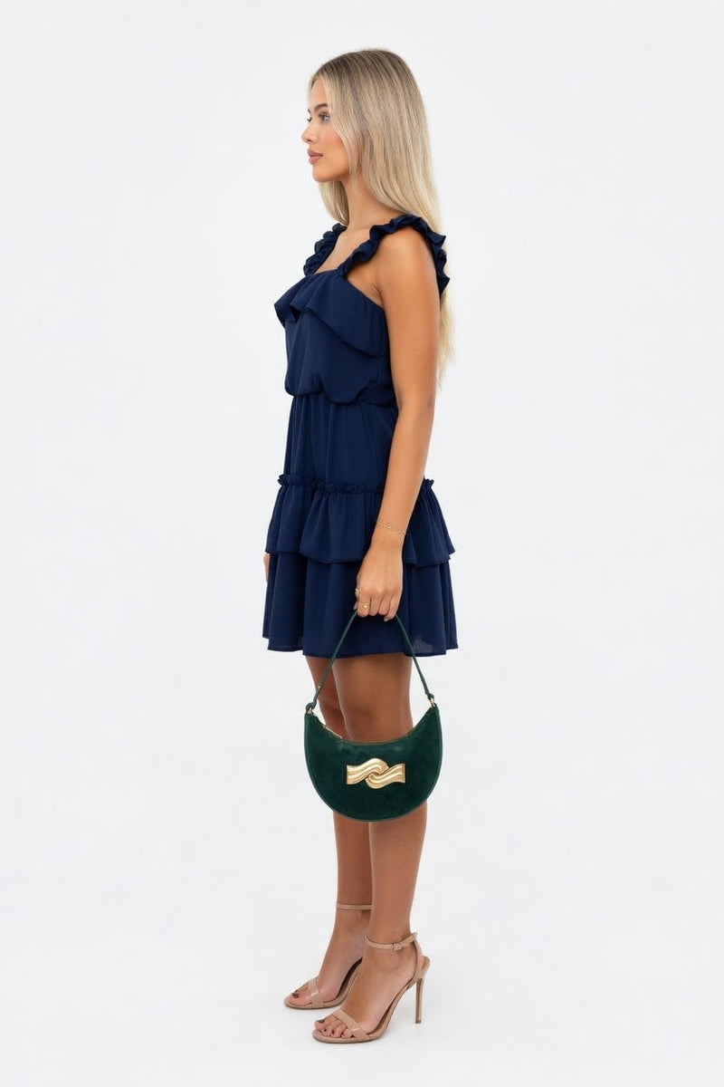 Ruffle Midi Dress — side view