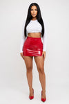 Leather-Look Mini Skirt