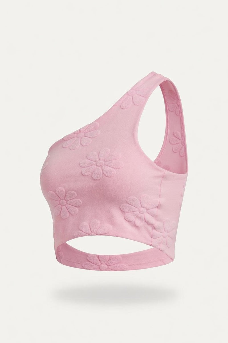 One Shoulder Print Swimsuit — side view