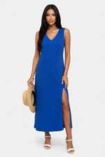 V-Neck Sleeveless Dress — front view
