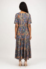 Printed Maxi Dress — back view