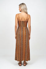 Halter Printed Beach Dress — back view