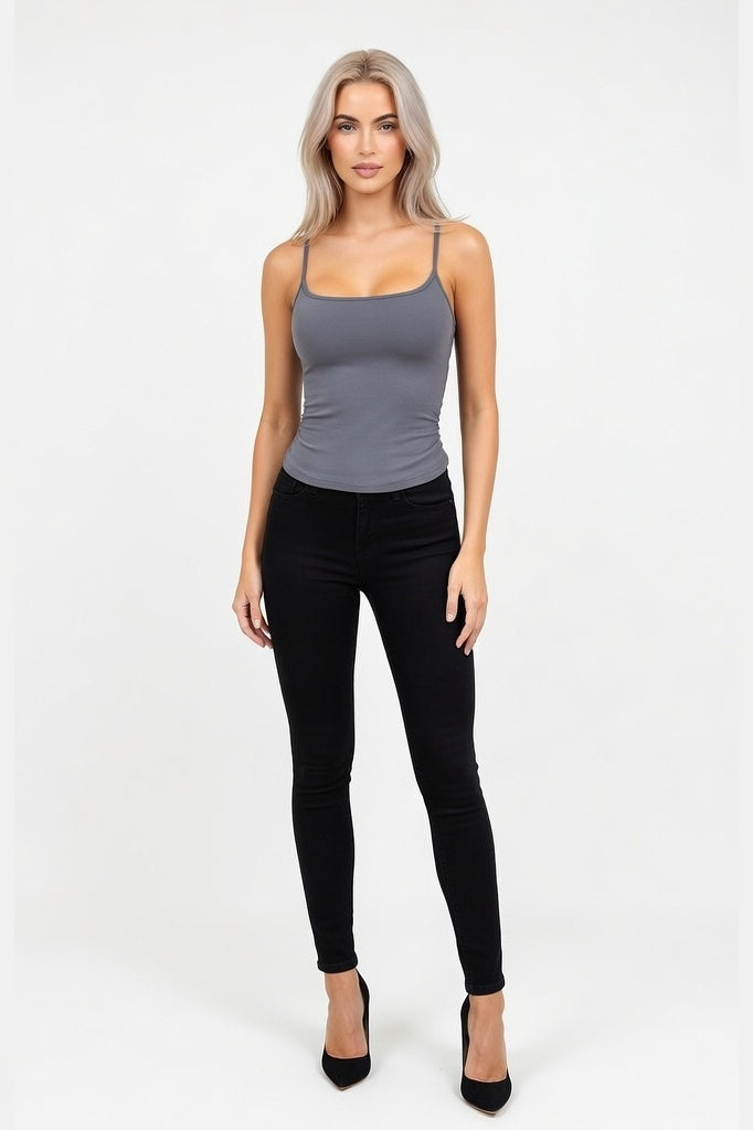 Y2K Camisole Top — Dark Grey