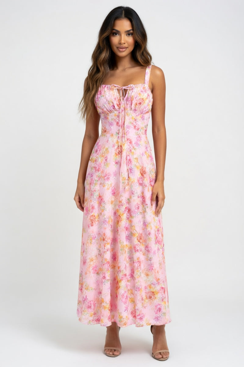 Strappy Back Maxi Dress — Dark Blue
