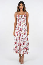 Printed Halter Maxi Dress — Dried Rose