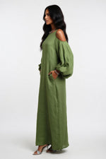 Off-Shoulder Long Sleeve Dress — side view